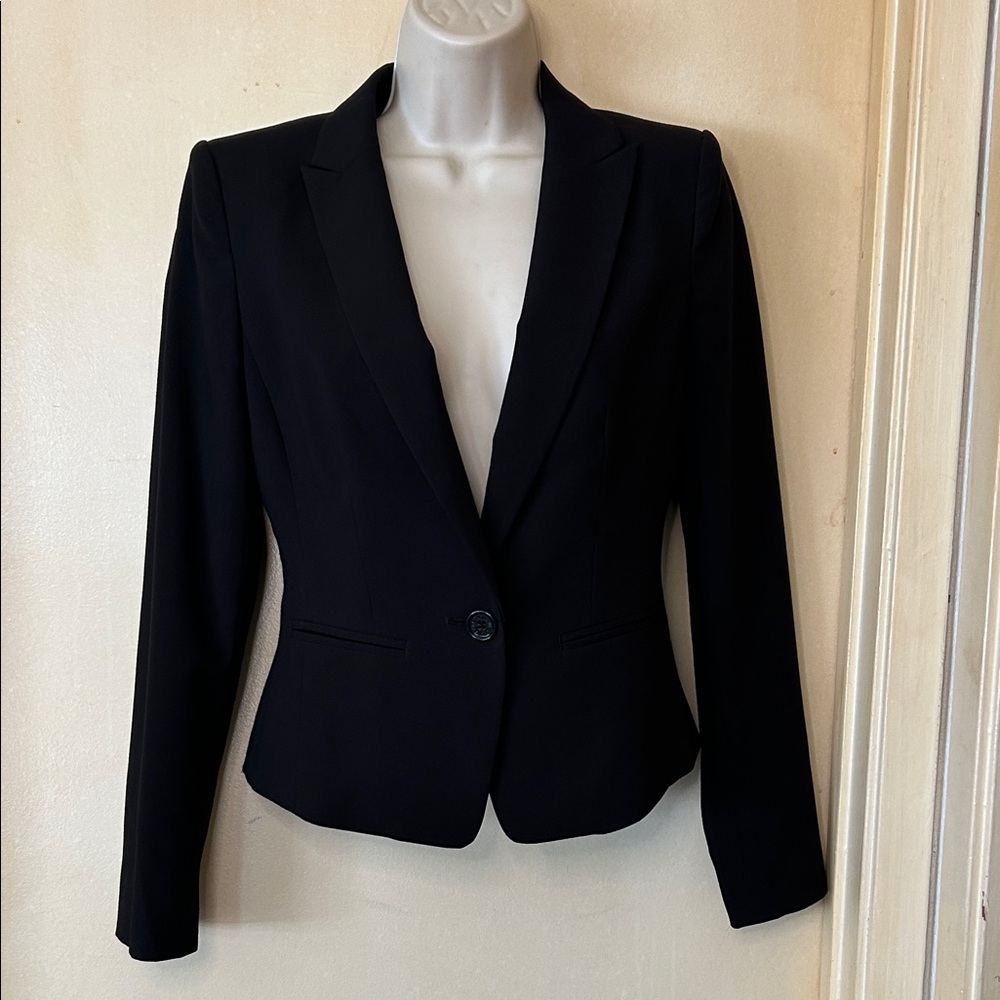 A/X Armani Exchange Classic Black Blazer with Zebra Lining size 0